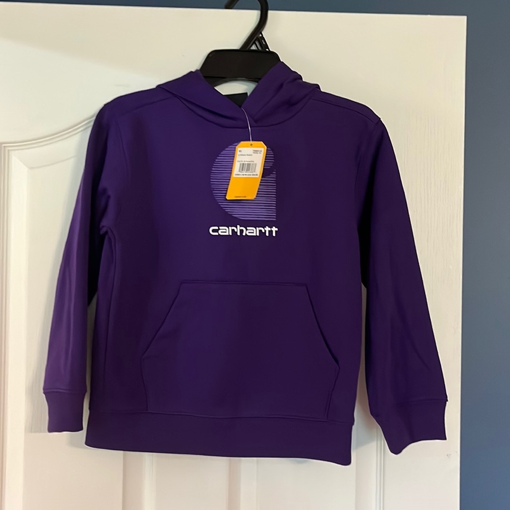 Carhartt Dark Purple Kids Hoodie Sweatshirt Brand New with Tags